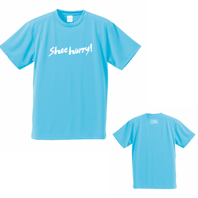 【限定】SHOEHURRY! DRY T-SHIRTS|ドライTシャツ(ライトブルー/ホワイト)