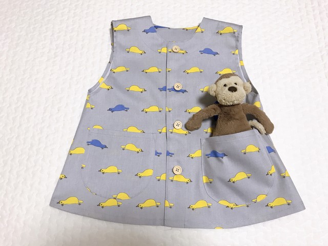 即納 カモノハシスモック 入園準備 スモック 幼稚園スモック 保育園スモック 女の子 男の子 Frame Of Dress