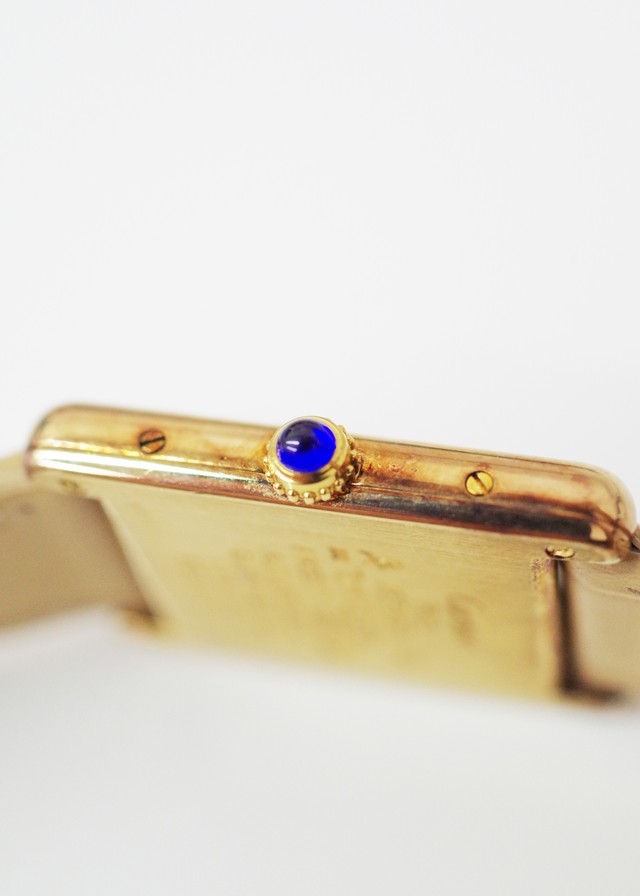 Cartier カルティエ マストタンク ヴェルメイユ クオーツ アイボリー シルバー925 革ベルト 腕時計 レディース Rean