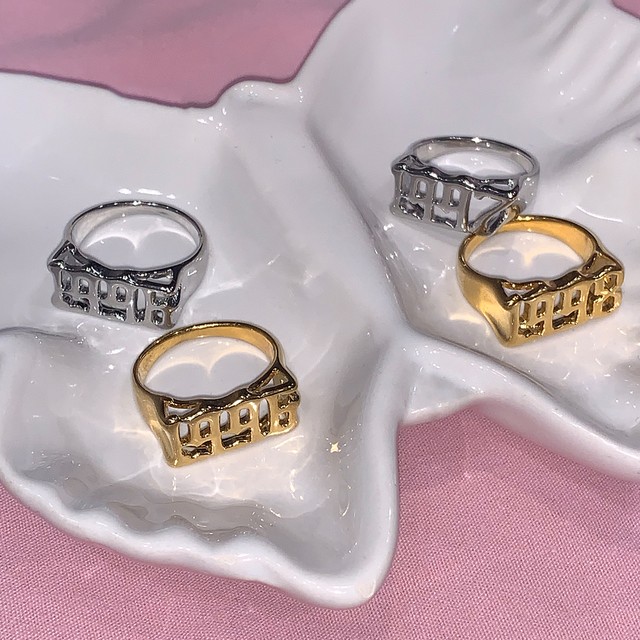 【Cat & Parfum】Custom Big Birth Year Ring