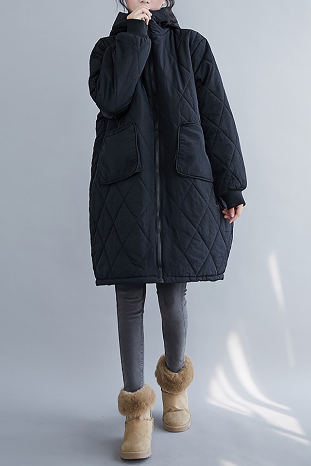 中綿コート レディース ロングコート 中綿ジャケット ロング丈 膝上コートフード付き 防寒 もこもこ あったか アウター おしゃれ 大きいサイズ トップス 40代 N72 Select Shop Shoushou
