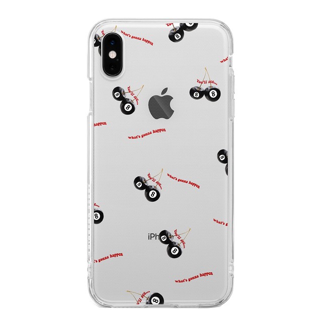 Cherry Eight Ball Clear iPhone Case