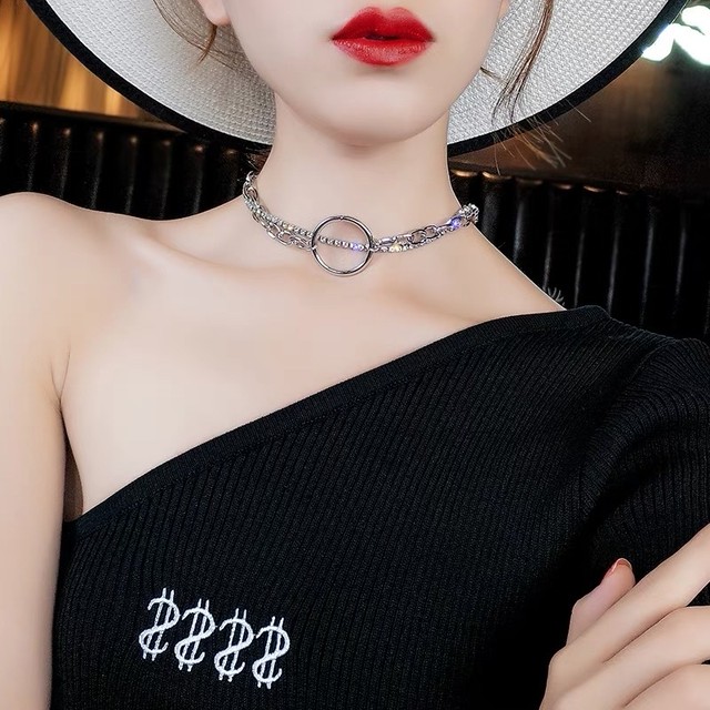 studs ring choker