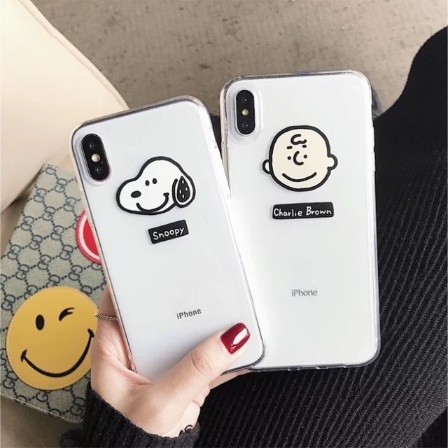 即納 送料無料 チャーリーブラウン Snoopy スヌーピー Iphoneケース シンプル 携帯ケース クリア Angele