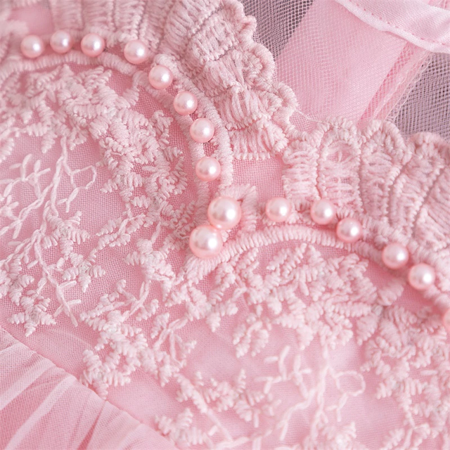 チュールワンピース レースワンピース 女の子 子供服 ピンク ホワイト Mini Many Kids 海外輸入 キッズ ベビー服