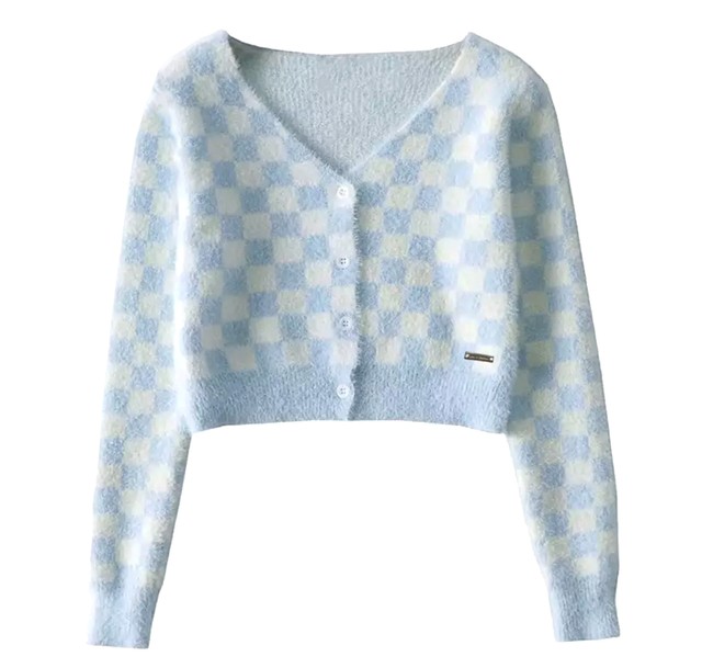 【Cat & Parfum】Mohair V-Neck Cardigan