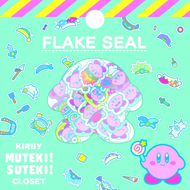 星のカービィ KIRBY MUTEKI! SUTEKI! CLOSET フレークシール (2)ミントグリーン / エンスカイ