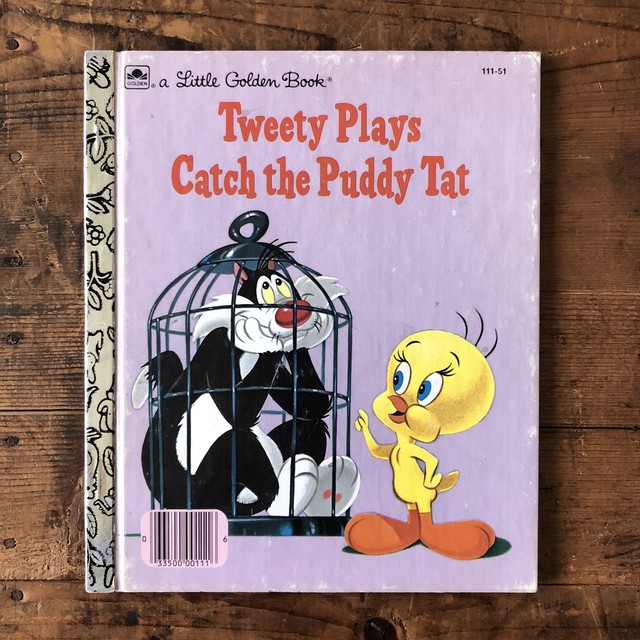 ヴィンテージ 洋書 絵本 Tweety Plays Catch The Puddy Tat トゥイーティー シルベスター リトルゴールデンブック Little Golden Book E Vintage ヴィンテージ 洋書 雑貨のお店