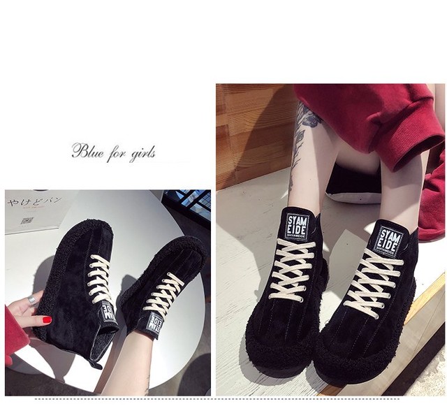 ショートブーツ ハイカット モコモコ スニーカー 黒 ブラック レオパード ヒョウ柄 おしゃれ かっこいい シューズ 韓国 韓国ファッション オルチャン オルチャンファッション P786 Korean Select 韓国ファッション オルチャンファッション