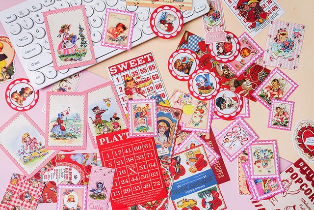 Q 275 海外 レトロアニマル フレークシール ステッカー Honey Bee ハニービー