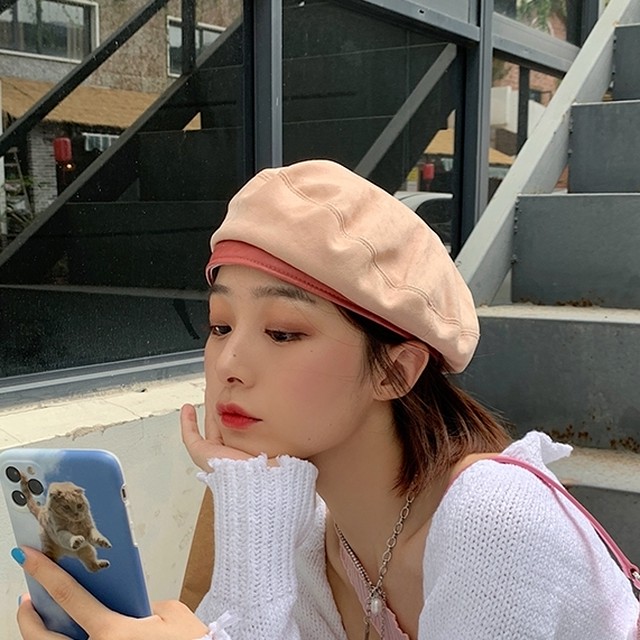 帽子 ファッション小物 ハンチング キャスケット ベレー帽 小物 キャンパス素材 無地 カジュアル 秋 冬 大人 デート お出かけ 旅行 女子会 韓国 韓国ファッション オルチャン 可愛い レディース Fa751 Musubi Me 韓国 オルチャン レディースファッションのお店
