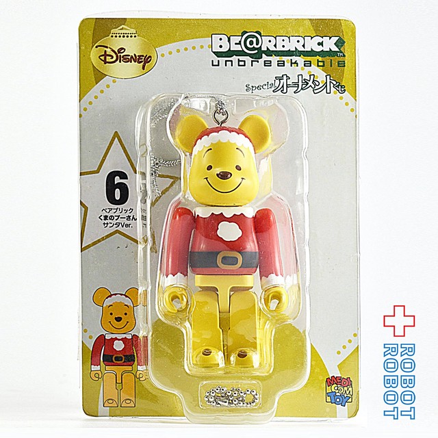 ディズニー オーナメントくじ ベアブリック Winnie The Poo Santa Claus Ver Robotrobot