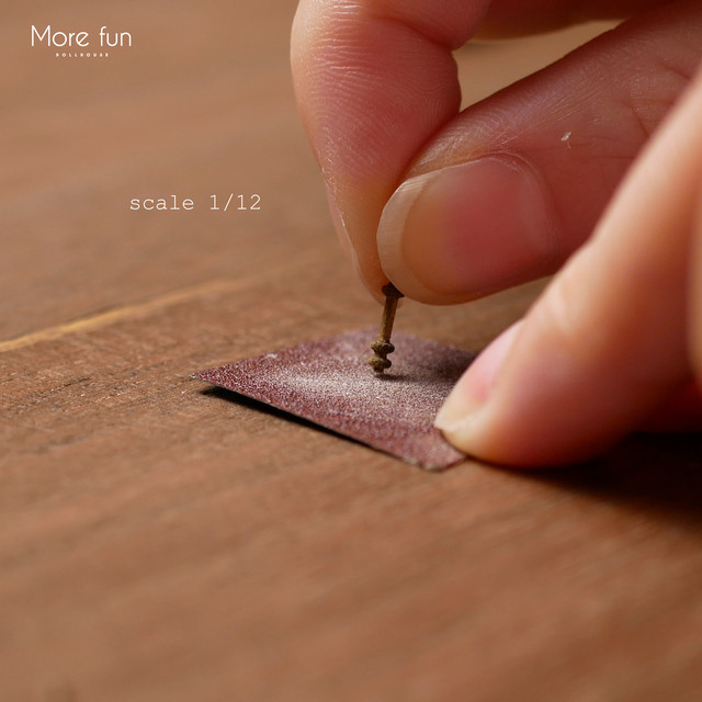 Diy ミニチュア ドールハウス 手作りキット Miniature Dollhouse Kit 天板が透明なインテリアテーブル 木目色 L 013 More Fun合同会社