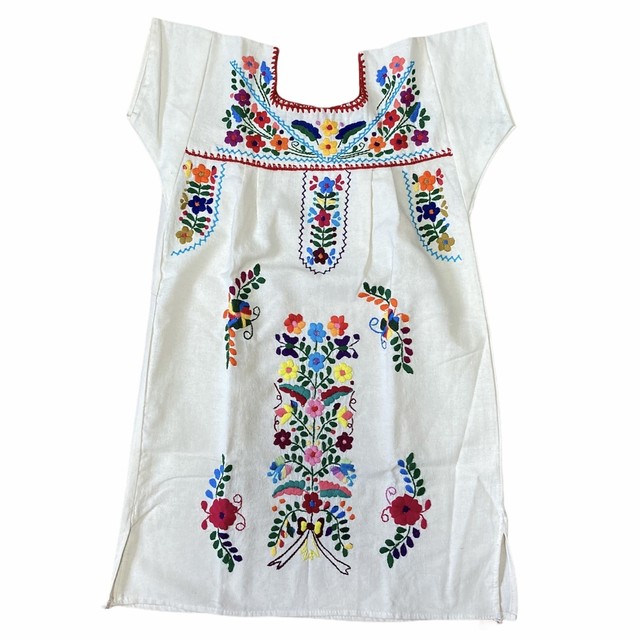 メキシコ刺繍 キッズワンピース１１０ Pinata ピニャータ メキシコ刺繍と服飾小物のお店
