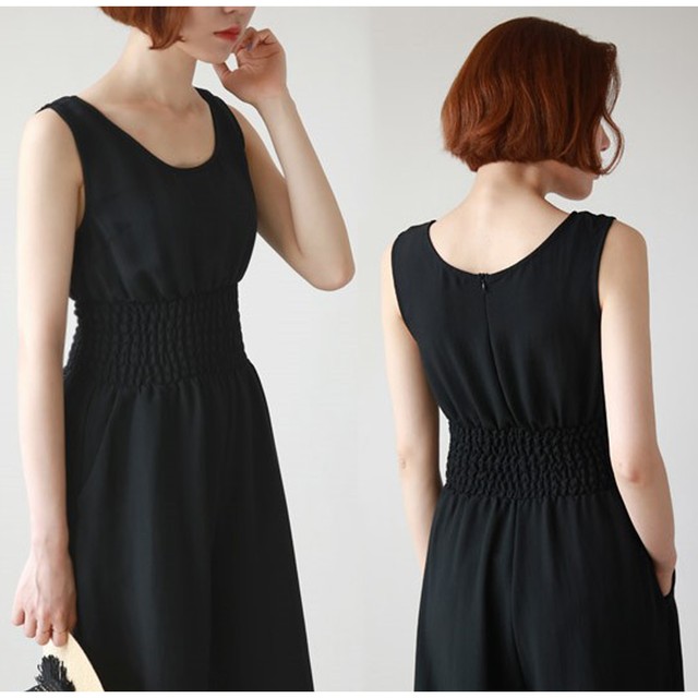 オールインワン レディース サロペット ロング丈 ワイドパンツ ハイウエスト 特売チャンネル