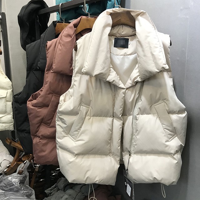 全３色 中綿ベスト 韓国風 秋冬 オータム ウィンター カジュアル 大人可愛い お出かけ シンプル Virtue