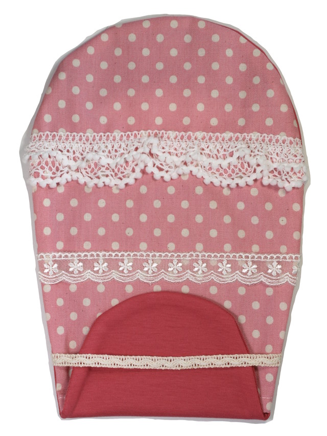 パウチカバー ピンク水玉 スマイルストーマ 立体縫製 伝手屋