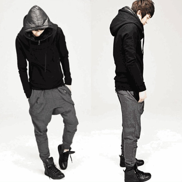 メンズ 春夏 グレー L サルエルパンツ ルーズパンツ タウンユース かっこいい おしゃれ Zafa161 Zaf