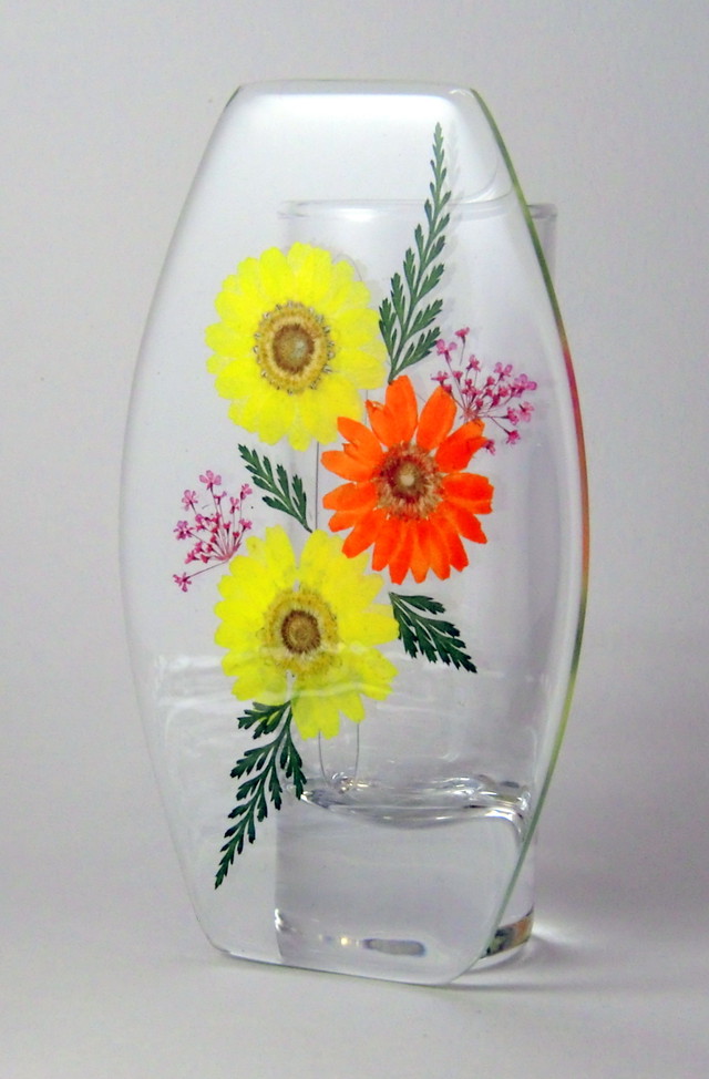 押し花花瓶 ノースポール Nappage