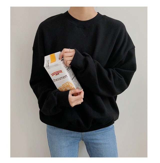 トレーナー スウェットトレーナー レディース トップス 無地 スウェット カジュアル 長袖 秋 冬 学生 通学 ママコーデ ママファッション Mh0719 Valentina210