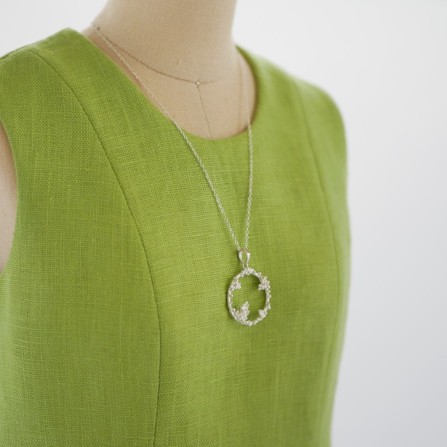 Sv925 ドットまる ネックレス 小 Chloroplast Jewelry クロロプラスト ジュエリー 彫金 工房