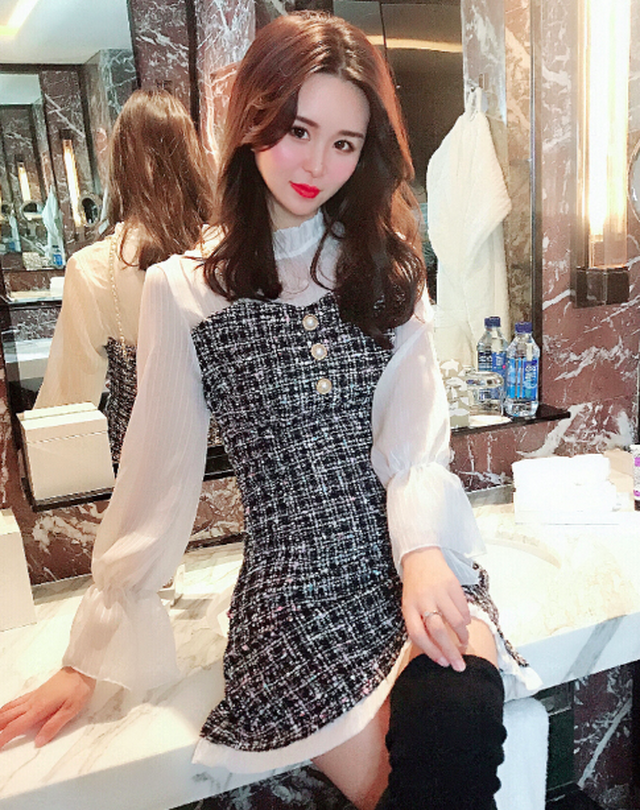 ツイードワンピース 秋冬 人気商品 ガーリー系 可愛いワンピ Twp 0015 ふくふくの木