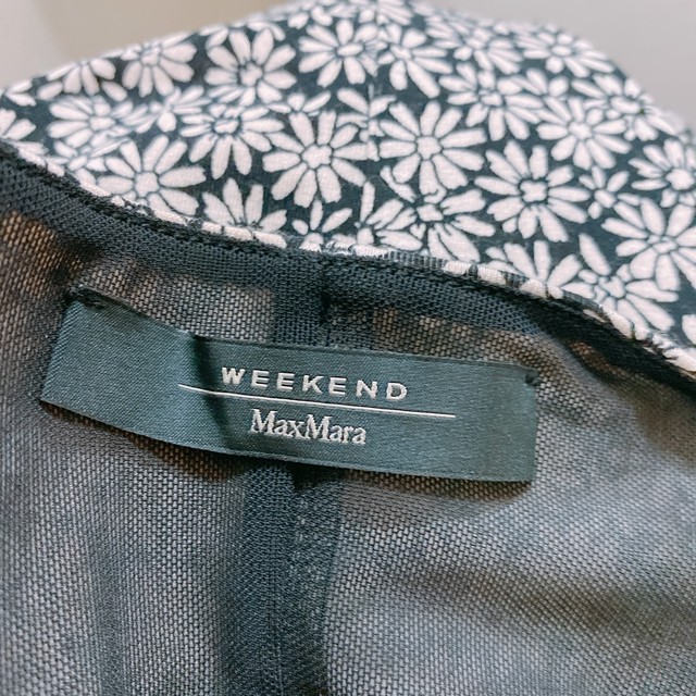 マックスマーラ 長袖ワンピース 黒 ベージュ 花柄 Max Mara Uta