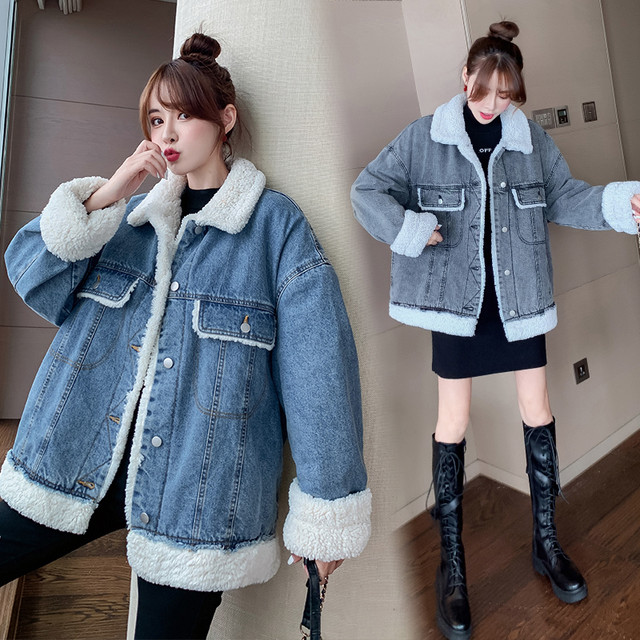 裏ボアデニムジャケット レディース 秋冬 アウター 40代 ショート丈 大きいサイズ ブラック ブルー ブルゾン カジュアル こなれ感 トレンド 大人可愛い Like Home