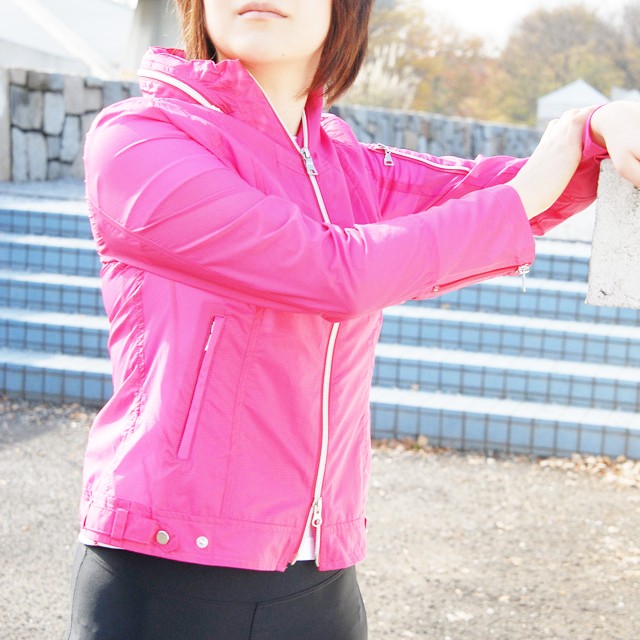 リップストップ ウインドブレーカー ピンク Urabnag