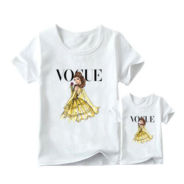 Tシャツ トップス Vogue プリンセス ディズニー ペアルック カジュアル Bigシルエット オーバーサイズ デート お出かけ 海外ファッション 新作 春夏 A362 みませれくと