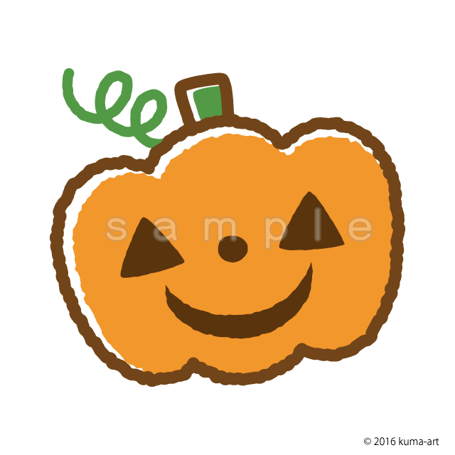ハロウィンかぼちゃ K048 Png イラストショップくま 商用利用okのかわいいイラストのフリー素材がたくさん