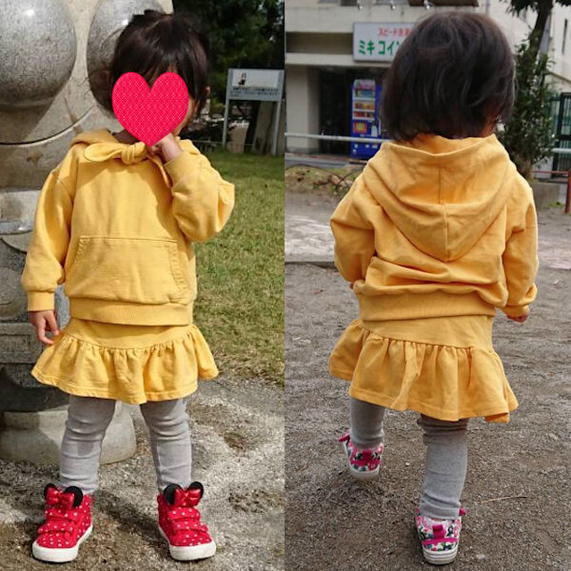 パーカー レギンス フレア スカート スカッツ 長袖 10分丈 トップス ボトムス 上下 2点 セット Set 赤ちゃん ベビー 韓国 子供服 長袖 女の子 出産祝い プレゼント Sale K102 Nary ゴルフウェア セットアップ ワンピース 韓国ファッション通販