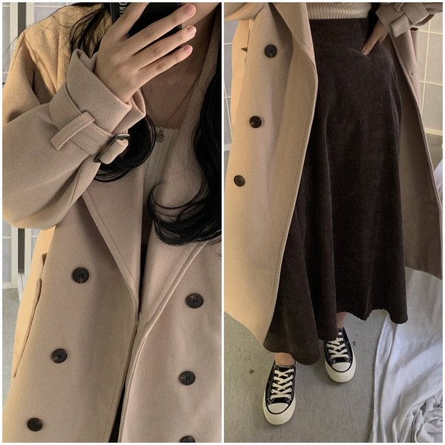 チェスターコート レディース ゆったり オーバーサイズ コート ロングコート ダブルコート 袖ベルト トラッド 冬 春 アウター トレンチコート きれいめ フェミニン Officewalaa オフィスワラア レディースファッション スタイル