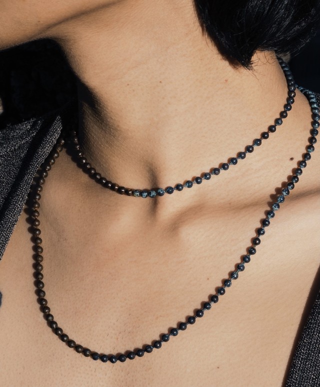 Mix 錆加工ボールチェーンネックレス 40cm 五条