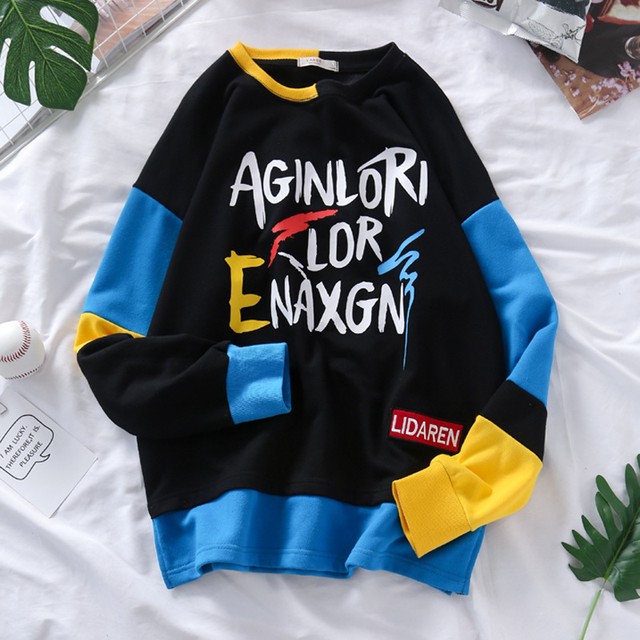 トレーナー メンズ レディース ヒップホップ ストリート スポーツ カラフル トップス 長袖 秋服 冬服 新作 Max Voyage