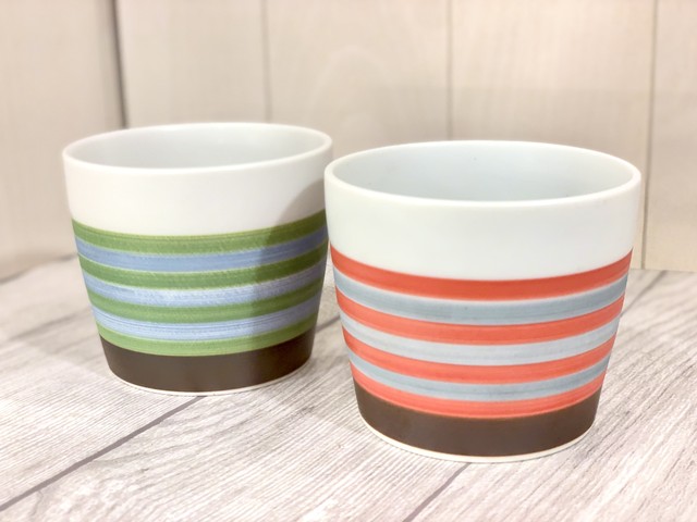 【波佐見焼】【一龍陶苑】【 マットボーダー】【そばちょこ】 コップ 湯呑み おしゃれ かわいい