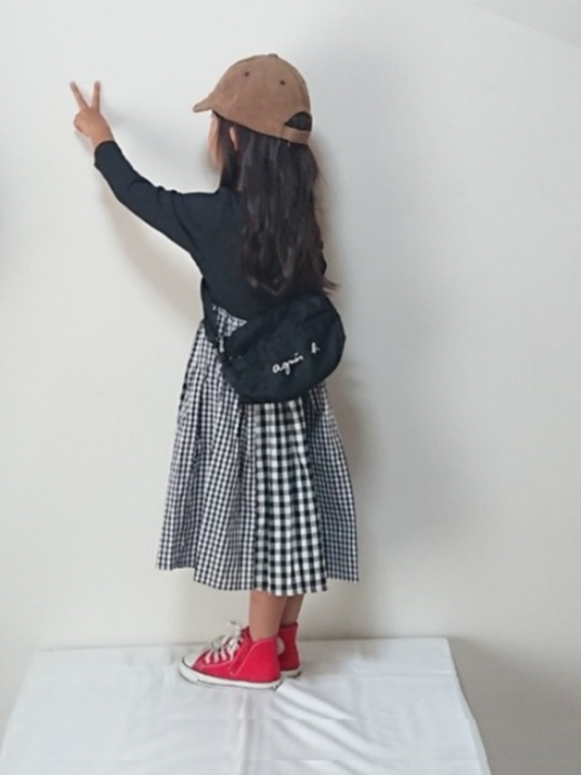 チェック柄 切替 ワンピース 女の子 90 140cm Lovely Baby子供服 可爱い キッズ Coolkids