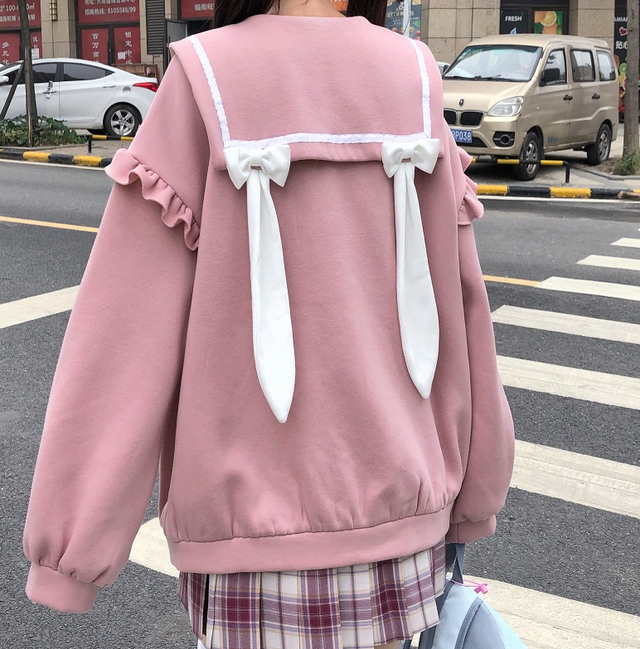 A 406 セーター トップス スウェット パーカー うさぎ バニー ゴスロリ ロリータ メイド エレガント ワンピース 少女ドレス かわいい ハロウィン コスプレ コスチューム イベント 送料無料 Coacosplay