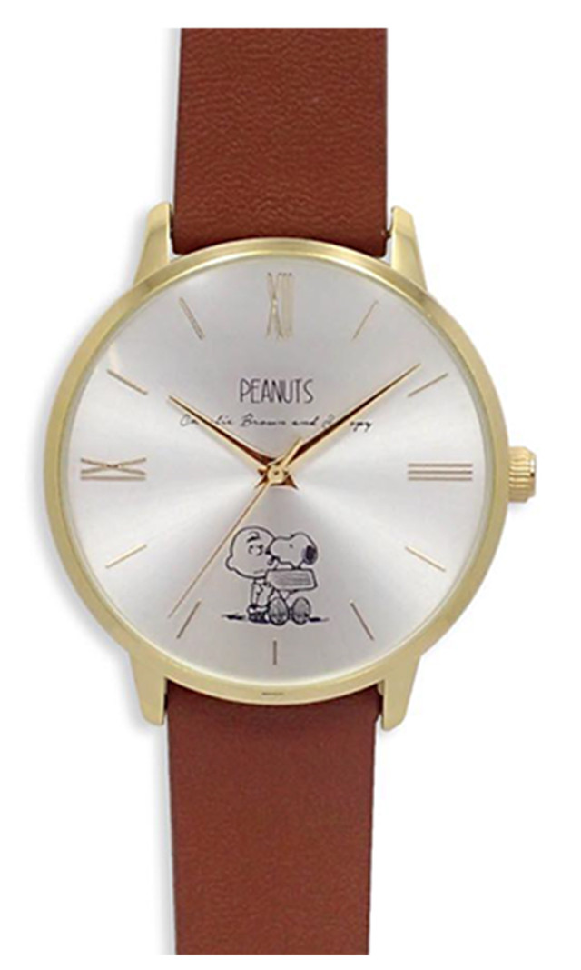 ピーナッツ Peanuts スヌーピー 腕時計 レディース Pnt001 1 クラシック クォーツ シルバー ブラウン Empirewatch