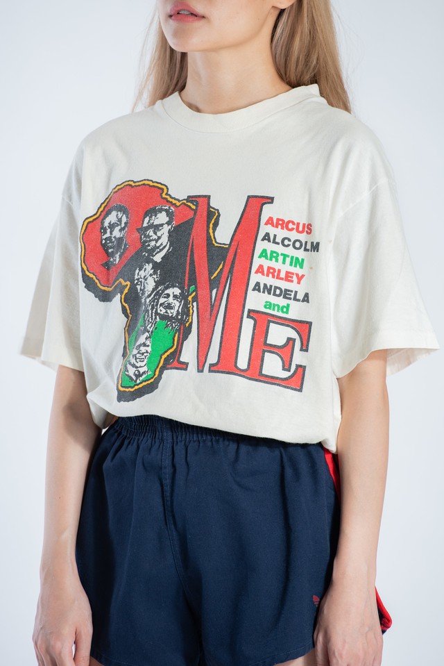 African Civil Rights Movement Vintage T Shirt ヴィンテージ マンデラ マルコムx キング牧師 Tシャツ Refresh