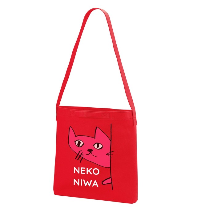 猫庭ヘヴィー キャンバス 2WAY ショルダーバッグ■フレンチレッド 全国送料無料‼