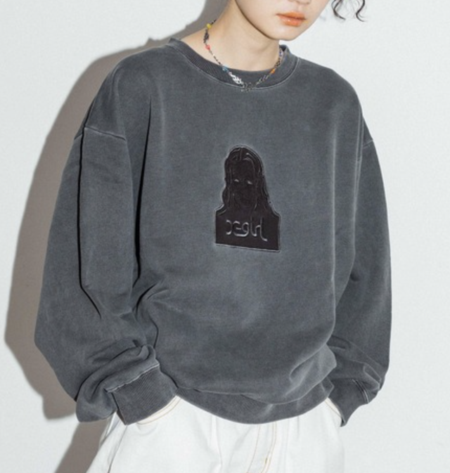 X Girl Face Pigment Dyed Sweat Top クルーネックスウェット トレーナー Xgirl Xg エックスガール Inception