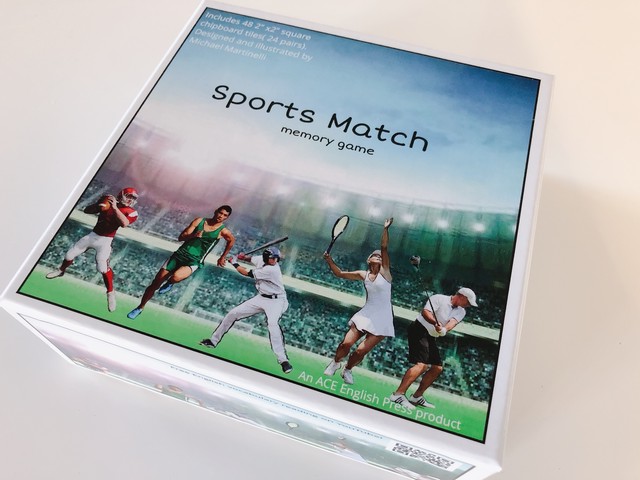 神経衰弱カードゲーム スポーツメモリーマッチ Sports Match 英単語記憶に Ace English Press 英語教材 知育カードゲームのハンドメイド制作会社