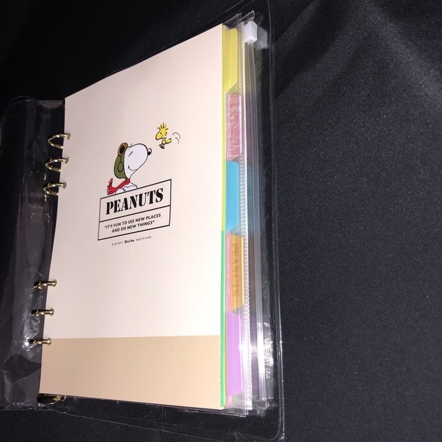 Peanuts Snoopy スヌーピー システム手帳 A5 ６穴 ファイルブック フライイングエース スヌーピーのおへや N おすぬべや