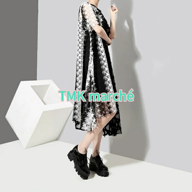 オシャレ カワイイ 星モチーフ レースワンピース インポート Tmk Marche