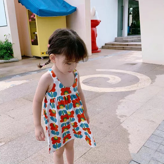 全4色 ワンピース ノースリーブ 袖なし プリント 切り替え ギャザー リゾート サンドレス サマードレス 白 緑 夏 かわいい 子供 キッズ ベビー服 赤ちゃん 女の子 Mo793 Berceau Select Shop ベルソー セレクトショップ キッズ 親子ペアetc