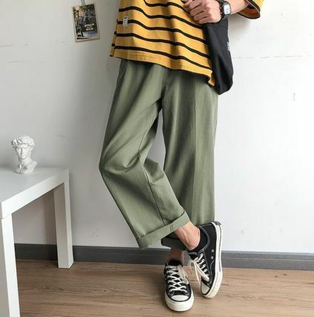 メンズ パンツ ワイドパンツ ストレートパンツ 9分丈 送料無料 Jb 1