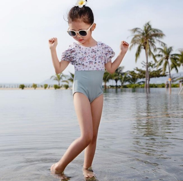 バイカラー水着90 140 プチプラ水着 キッズ水着 女の子水着 夏 可愛い 海外子供服 プチプラ海外子供服 Shiny プチプラリンクコーデファッション通販専門店