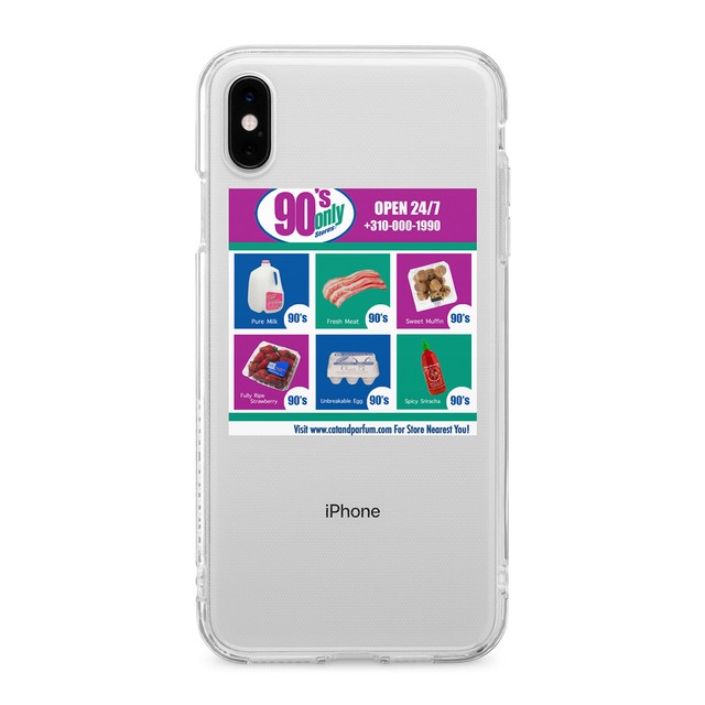 90's Only Store Graphic Clear TPU iPhone Case