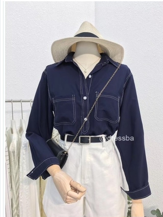 大人カジュアル レディース 春服 デニムシャツ シースルー カジュアル レディース トップス 秋 デニム かわいい 韓国 大人カジュアル 肌 Basecamp49